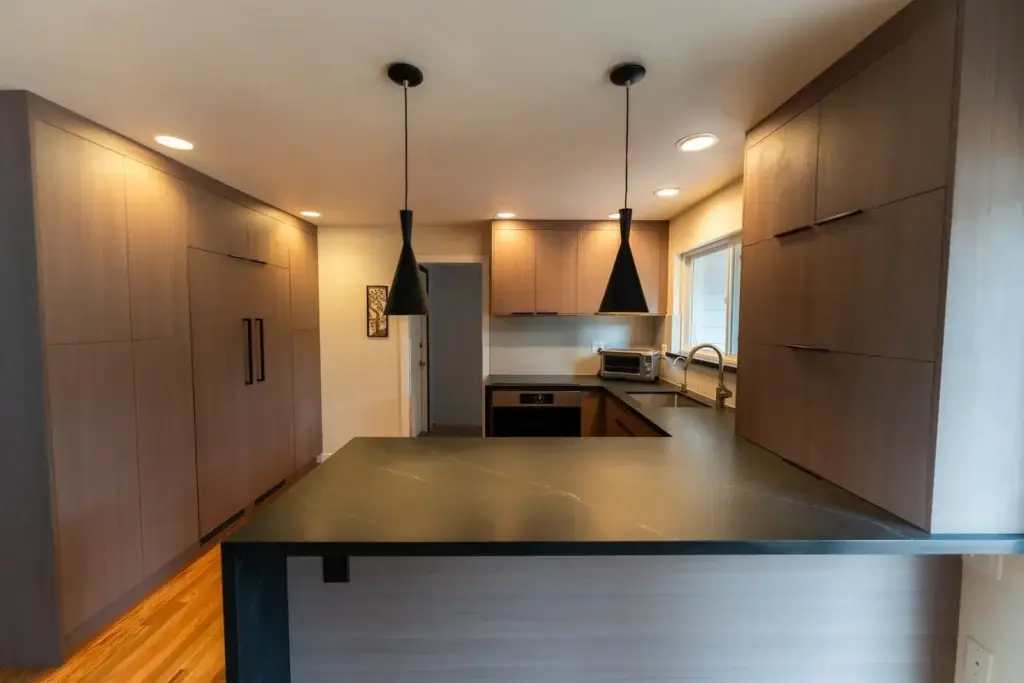 Finished Kent kitchen matching the 3D design