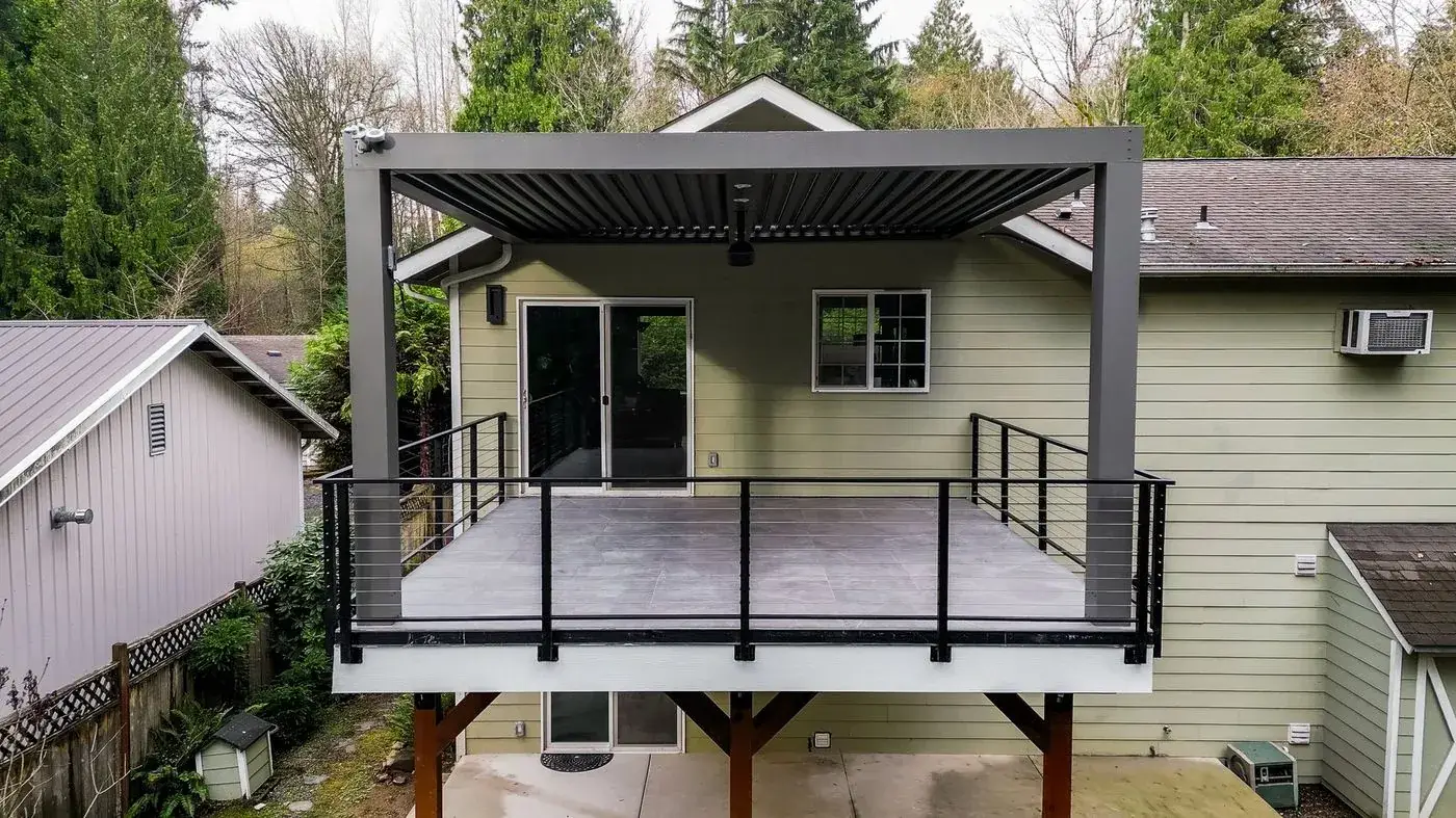 Covered deck built in Lake Stevens