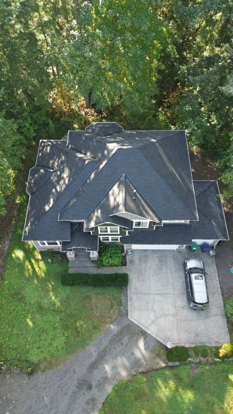 New roof on a Snohomish home seen from above